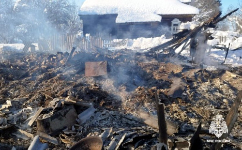 В Угличском районе частный дом сгорел из-за неисправной печи