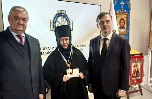 Настоятельница Алексеевского женского монастыря, стала членом Императорского православного палестинского общества.