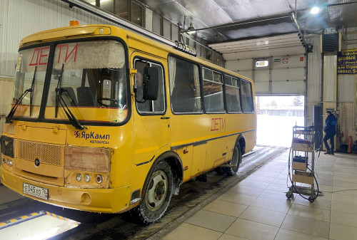 Технический осмотр «школьных» автобусов