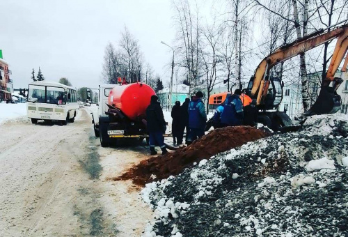 Устранена авария на водопроводе