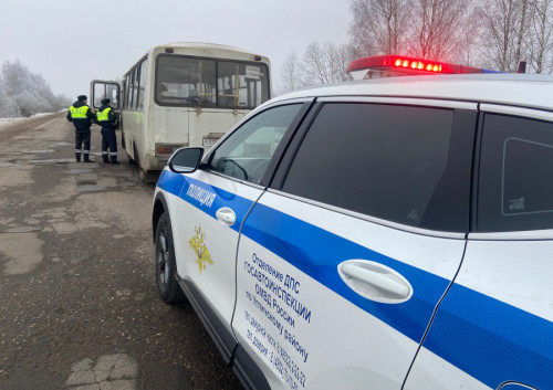 В ходе рейда по автобусам инспектора дорожно-патрульной службы выявили нарушения