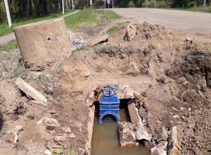 На Московском шоссе ведутся работы по обновлению центрального водовода