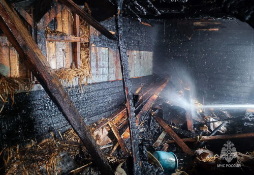 Пожар на Рыбинском шоссе